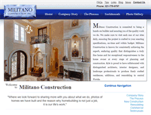 Tablet Screenshot of militanoconstruction.com